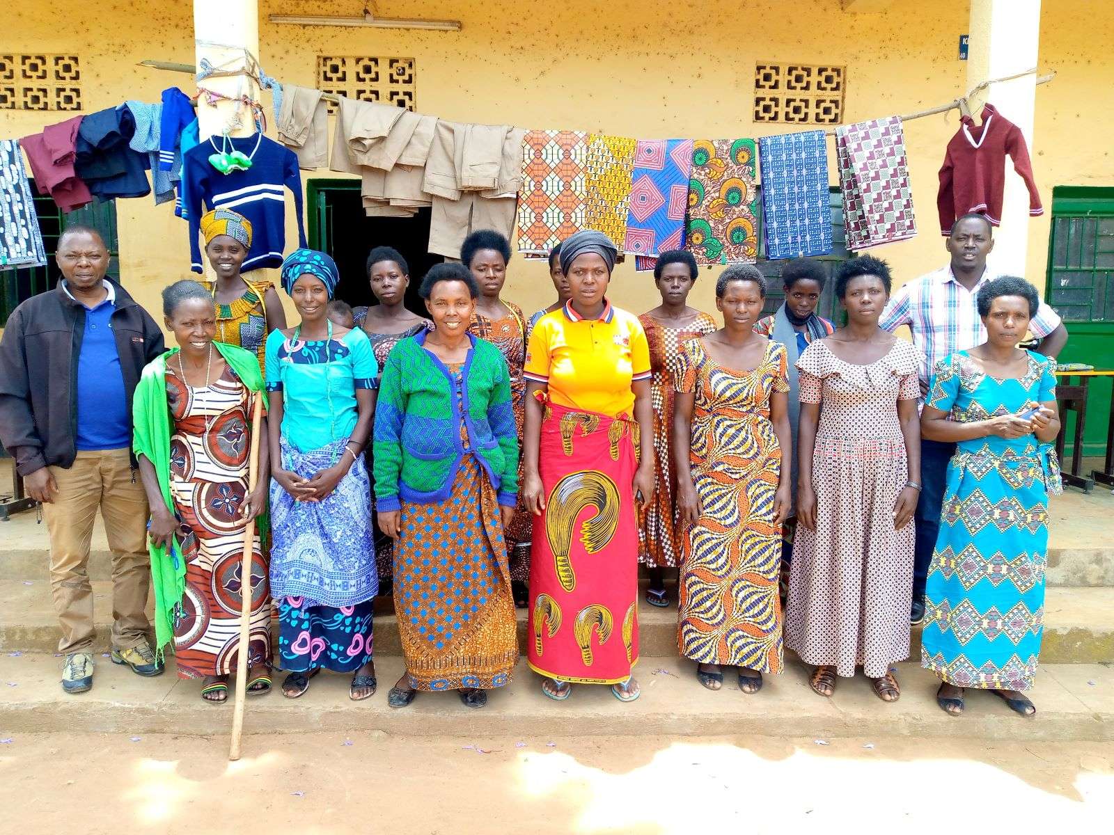 The sewing team was visited by the PF coordinator