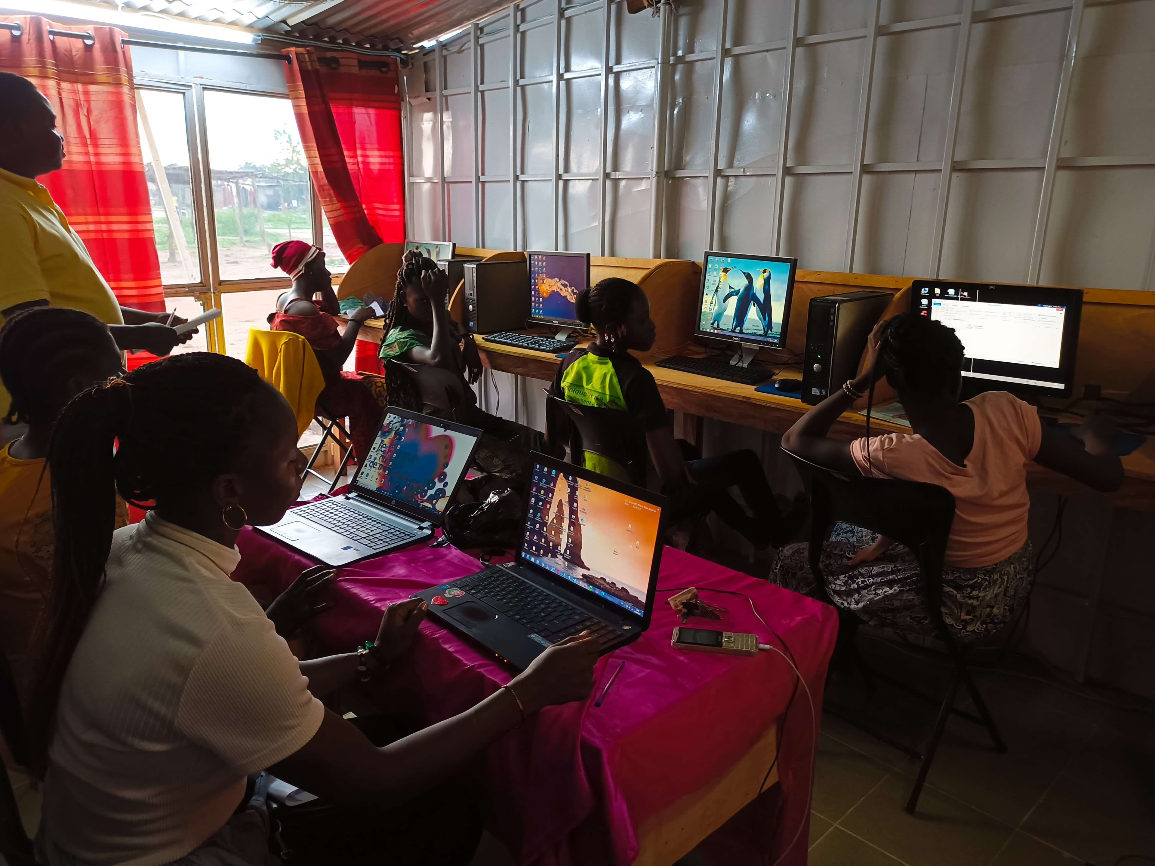 Young people at a training session