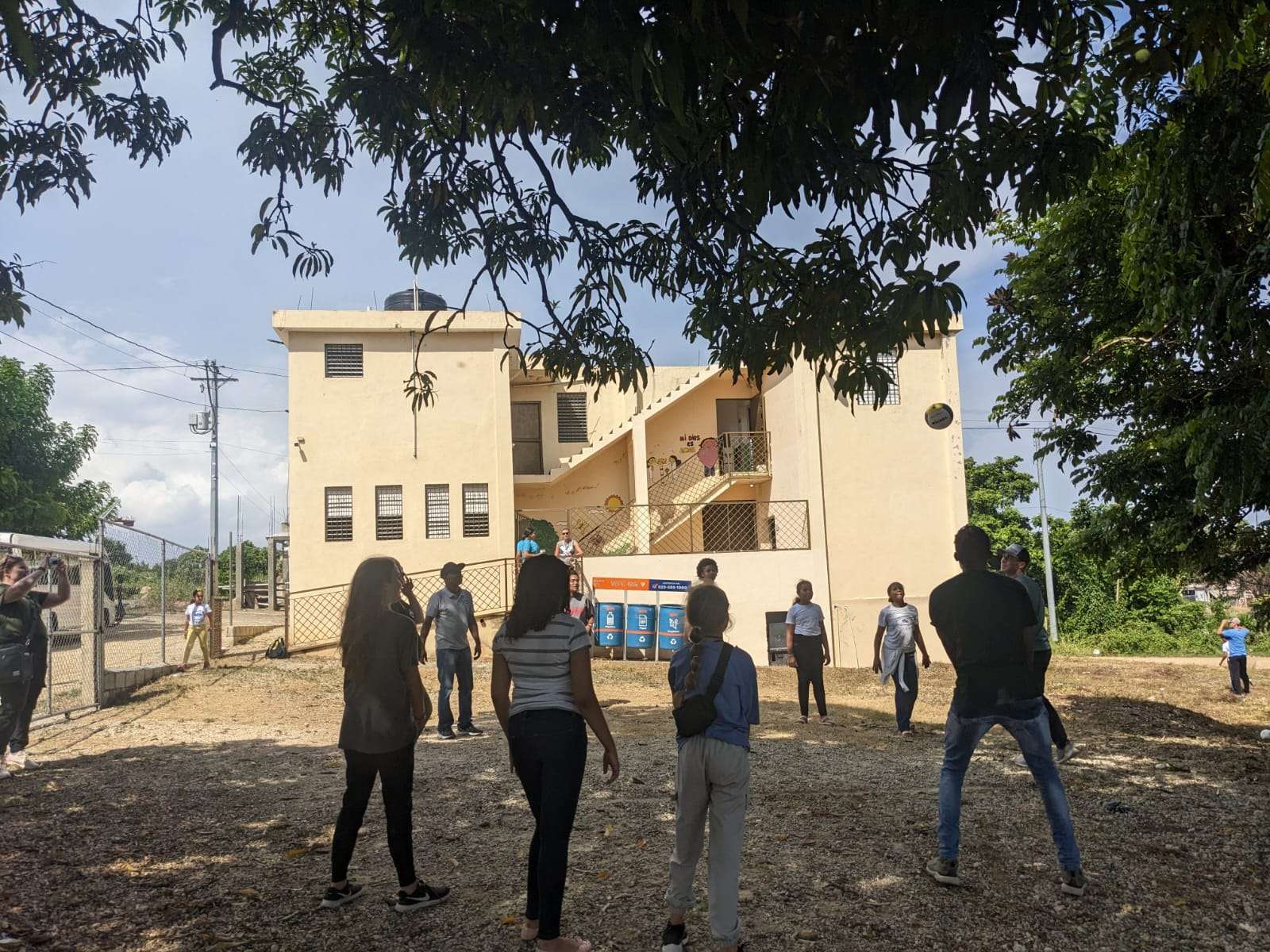 Sponsors playing with participants