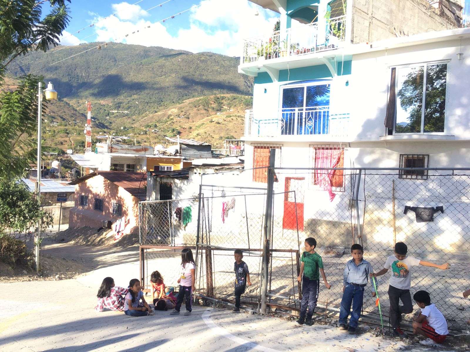 The stream grows and the children want to observe