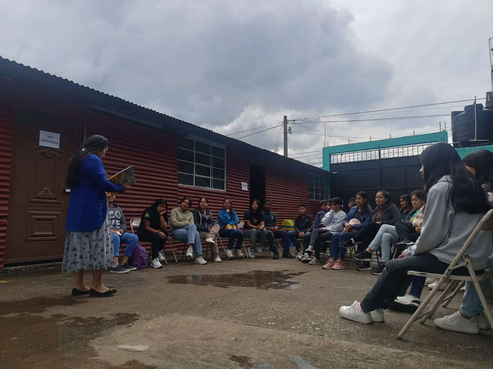 tutor giving her lesson.