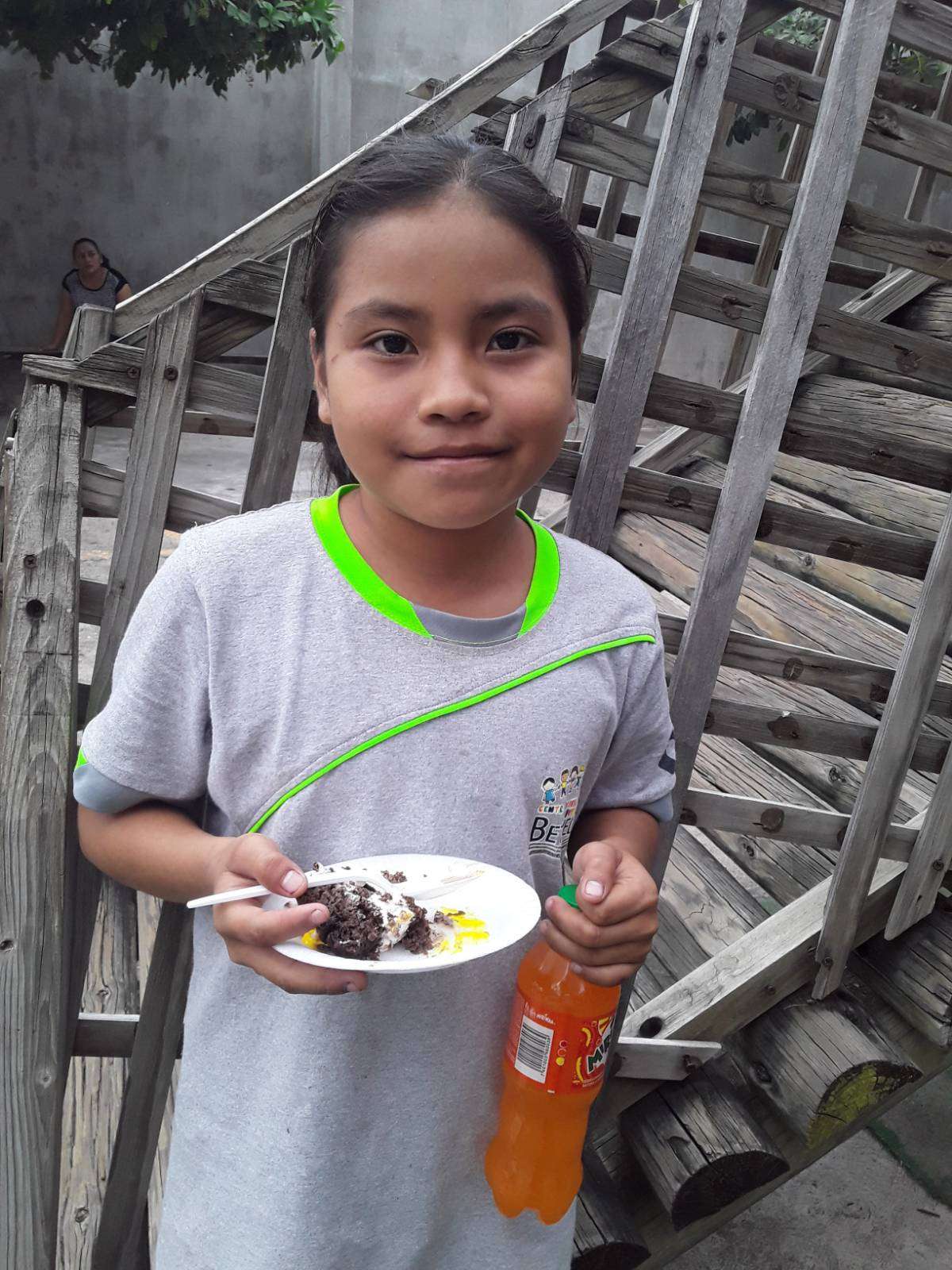 Enjoying your cake in the Children's Playground