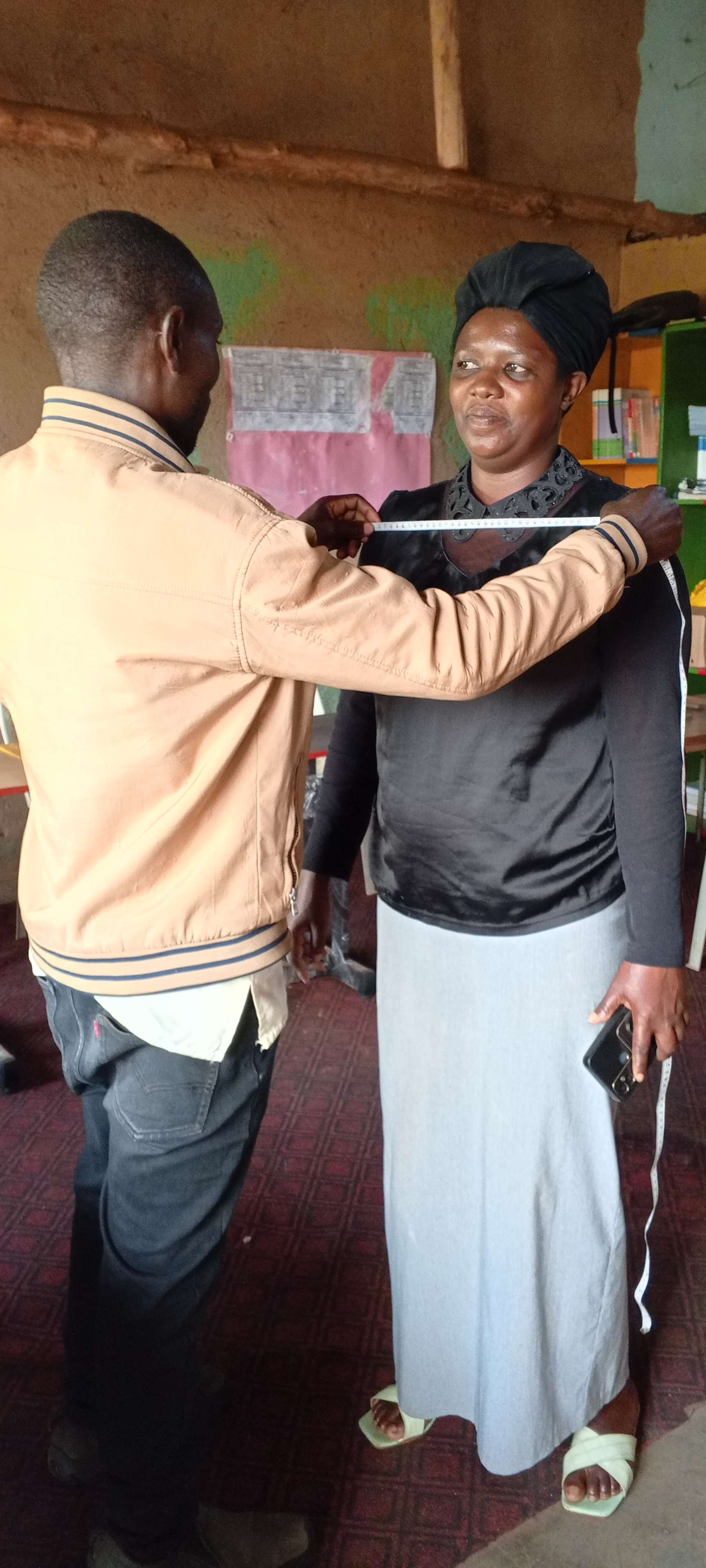 Different kinds of measurements are taken.